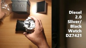 Diesel Mr Daddy 2.0 (DZ7421) Silver/Black (Stainless Steel) metal watch Unboxing