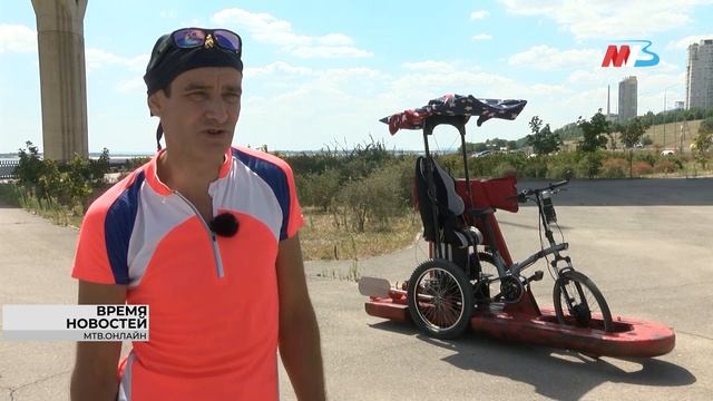 Волгоградец Вадим Воронцов смастерил велосипед-амфибию