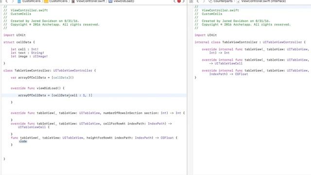 Custom Table View Cells! (XIB Files : Swift 3 in Xcode 8) смотреть онлайн