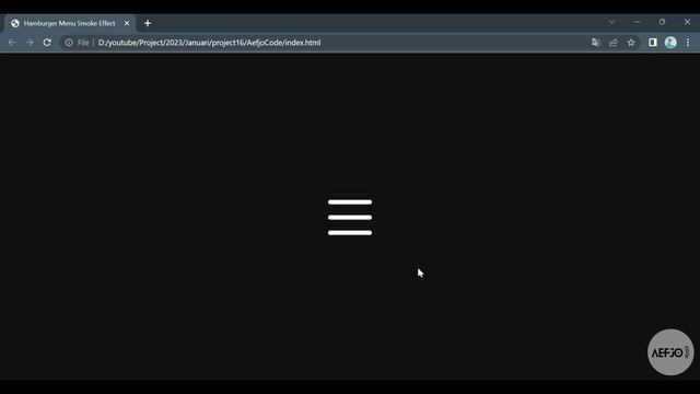 Hamburger Menu Smoke Effect | Html CSS Javascript [In 5 Minutes]