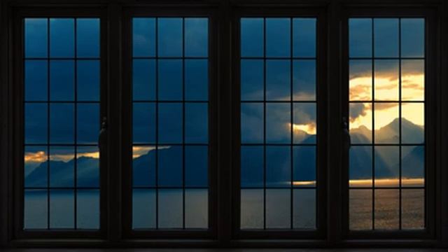 4K Sunset window view - Relaxing, Calming, Ambience (ASMR) смотреть онлайн