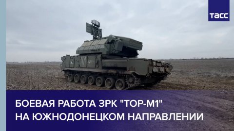 Боевая работа ЗРК "Тор-М1" на южнодонецком направлении
