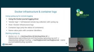 openSUSE Conference 2018 - Logging containers