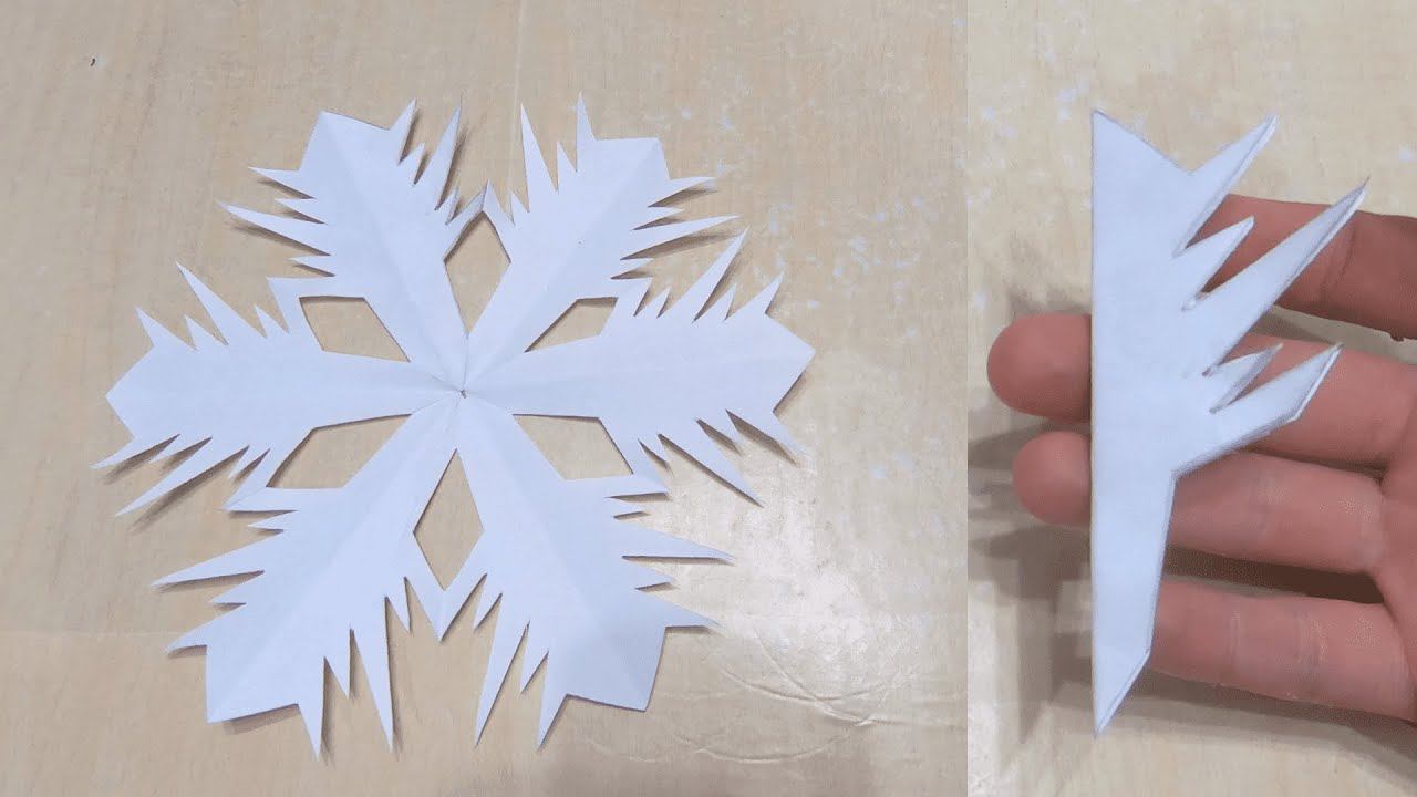 Как ОЧЕНЬ БЫСТРО сделать снежинку из бумаги на Новый год [Поделки из бумаги]