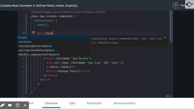 Complete React Developer in 2020 (w/ Redux, Hooks, GraphQL)
