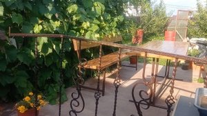 нанесение золотой патины. кованые перила. своими руками