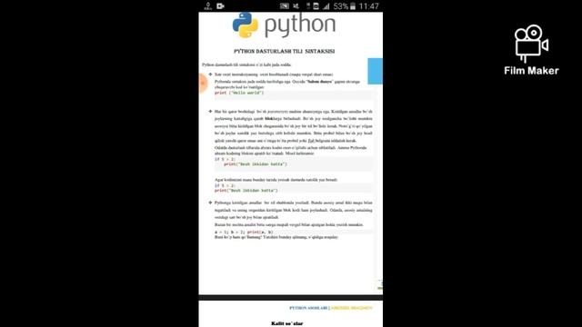 Python dasturlash 1-dars | Пйтҳон дастурлаш 1-дарс