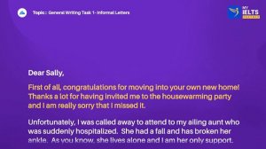 IELTS General Training writing task 1 informal Letters | IELTS Preparation | MyIELTS Partner