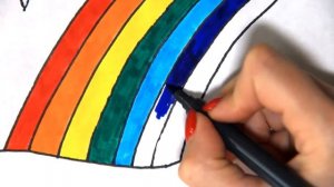 ✿ Как рисовать и раскрашивать радугу | Раскраски для детей | Изучаем цвета | Познавайка ТВ ✿