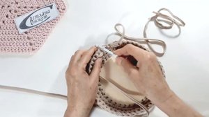 Корзинка из трикотажной пряжи