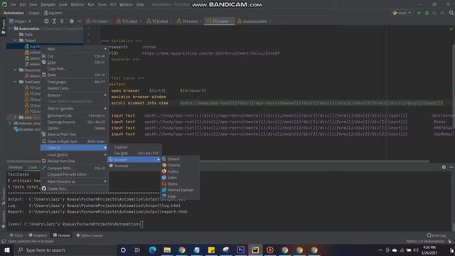 Automation | Selenium with  Python and RobotFramework
