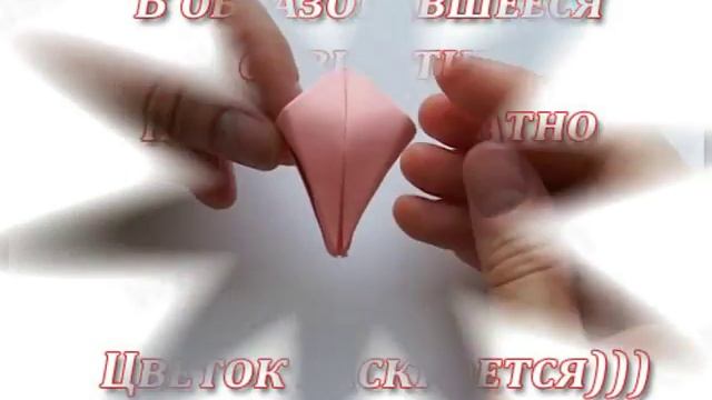 Как сделать Тюльпан из бумаги | Тюльпан оригами | Как сделать бумажные цветы | Origami Tulip