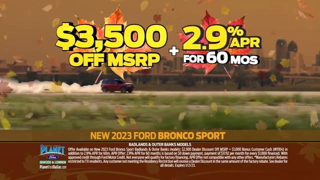 New 2023 Ford Bronco Sport Offer | $3,500 OFF MSRP +PLUS+ 2.9% for 60m | Ford Dealer in Dallas, TX смотреть онлайн