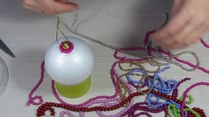 Как сделать елочную игрушку своими руками из бисера. Мастер-класс