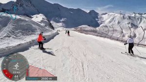 [4K] Skiing Ischgl, Paths to Piz Val Gronda From E2 Hollspitzbahn 38, 40 & 41, Austria, GoPro HERO1