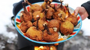 Куриные чупа-чупсы в казане