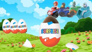 Kinder Surprise Eggs PAW PATROL cartoon toy / Яйца с сюрпризом щенячий патруль мультик игрушки