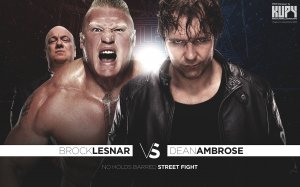 Dean Ambrose vs Brock Lesnar WWE Дин Эмброуз против Брока Леснера