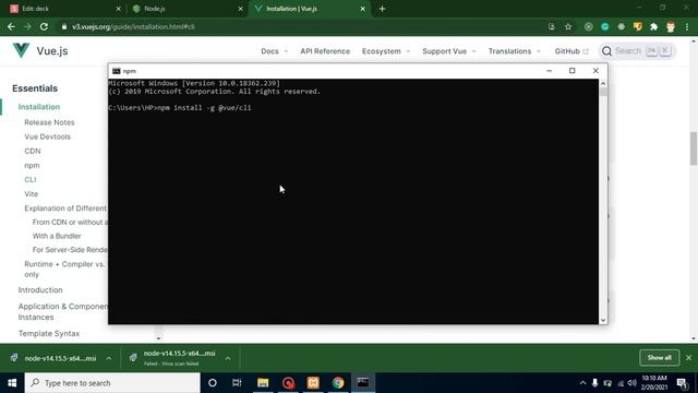 Vue JS 3 tutorial #3 Installation with vue CLI