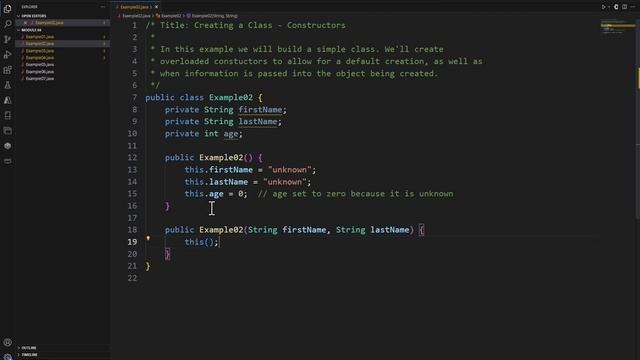 Java Practice Examples - Module 4-2 Creating Class Constructors смотреть онлайн