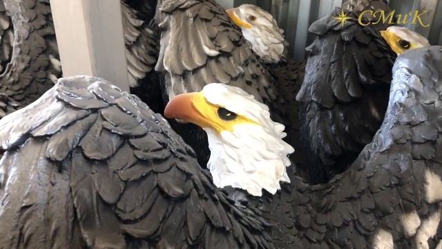 Орел. Садовые фигуры из бетона. смотреть онлайн