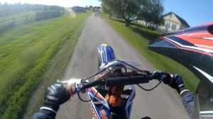 Покатушки на Авантисе. Нелепые падения. Первое падение Хонды.