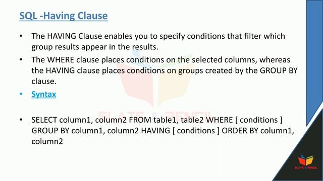 SQL|SQL Clauses|Rdbms|malayalam|calicut_university|bca/bsc_cs fourth semester