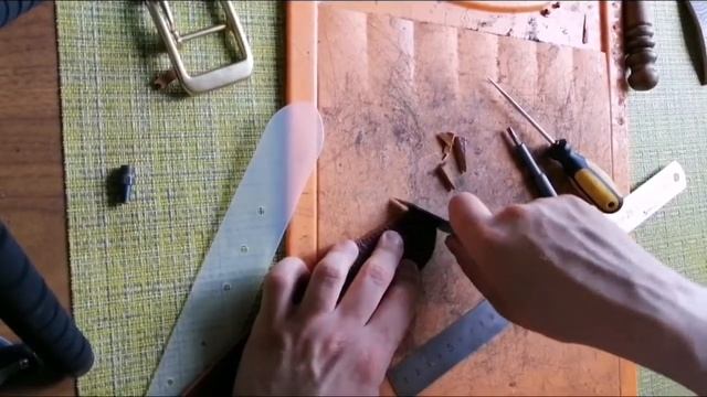 Simple Leather Belt Making / изготовление кожаного ремня