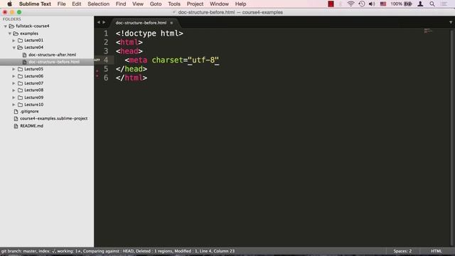 Lecture 4: Basic HTML Document Structure - HTML, CSS, and Javascript for Web Developers