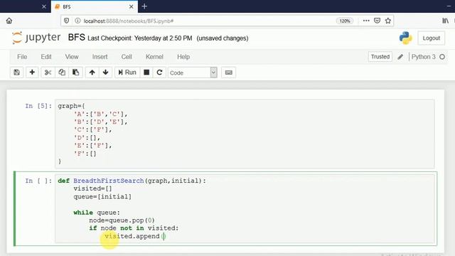 Breadth First Search | Code | Python