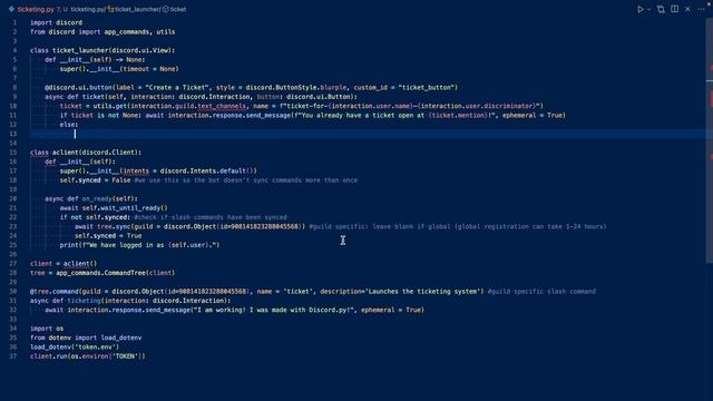 Coding a Basic Ticket | Ticketing in Discord.py (Part 1)