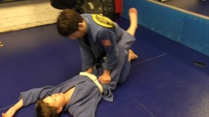 БЖЖ: дабл-андер, проход гарда и хлеборезка/BJJ: double under guard pass and breadcutter choke