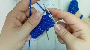 ТАПОЧКИ-СЛЕДОЧКИ на ДВУХ СПИЦАХ. МК ДЛЯ НАЧИНАЮЩИХ.