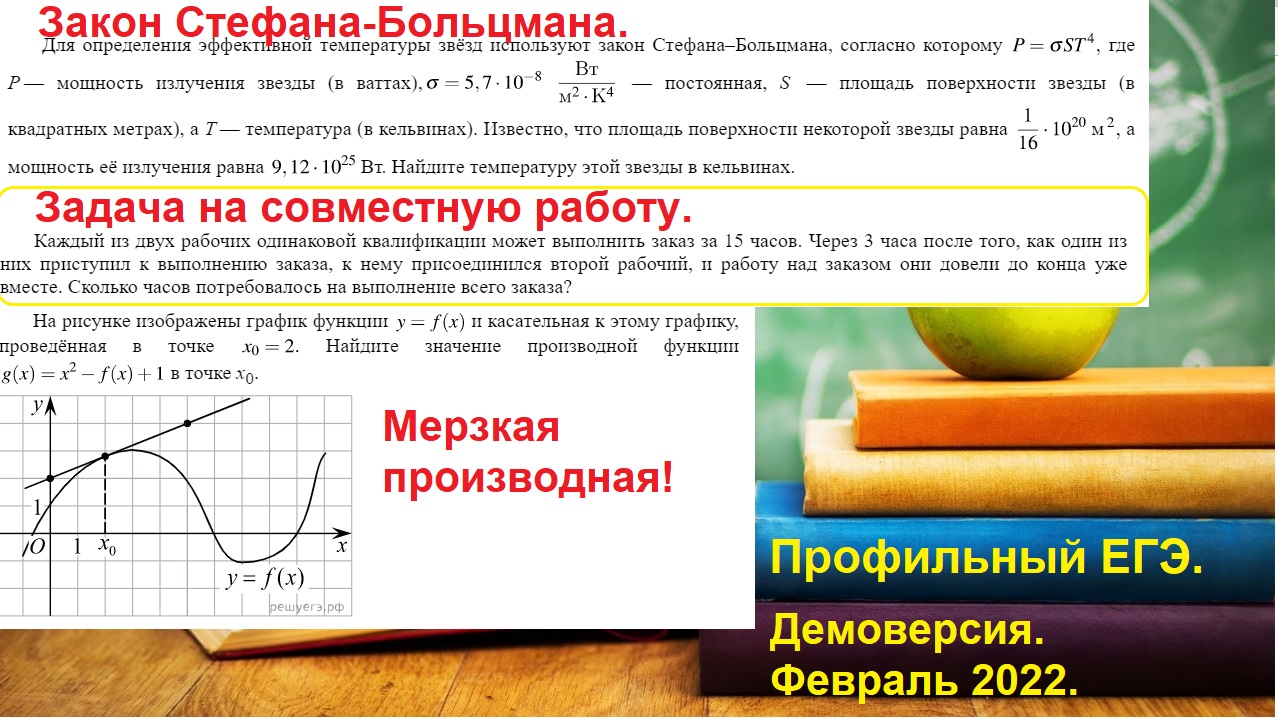 Разбор варианта. Демоверсия февраля 2022. Профильный ЕГЭ.