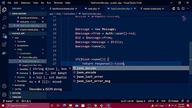 Realtime Notification in Laravel Using Pusher смотреть онлайн