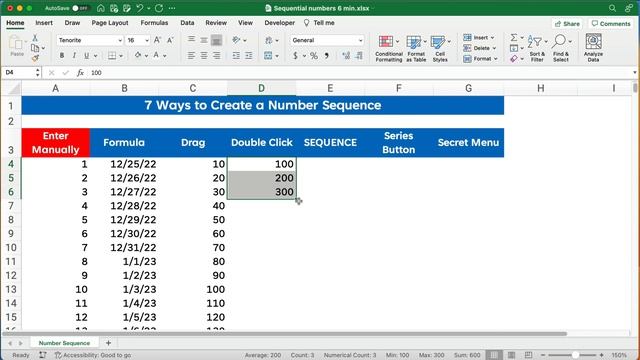 7 Tricks To Make Number Sequences In Excel