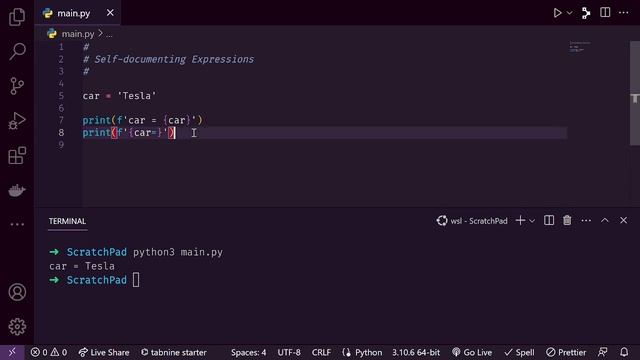 self-documenting expressions | Python Tips #3 | #CodeWithAnindya