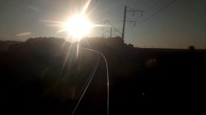 Восход солнца Ромодан- Полтава с кабины машиниста