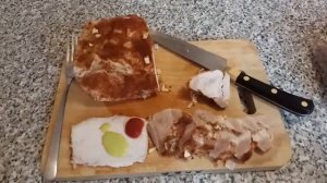 Карбонат свиной. Варёный потом специи.