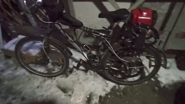 Велокомета,  двигатель Honda Gx35, зимой -6 , завелся отлично.