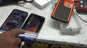 Unboxing and transfer to a new iPhone 15 pro max 512 GB hand computer
