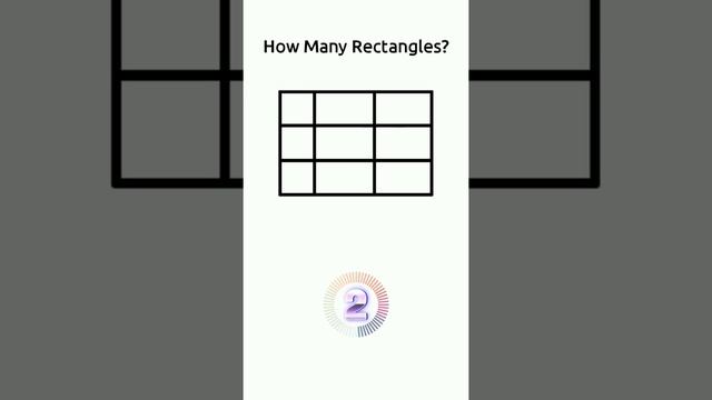 How Many Rectangles? | Brain teasers - Math riddles - iQ Test | #iqtest #puzzle #brainteasers