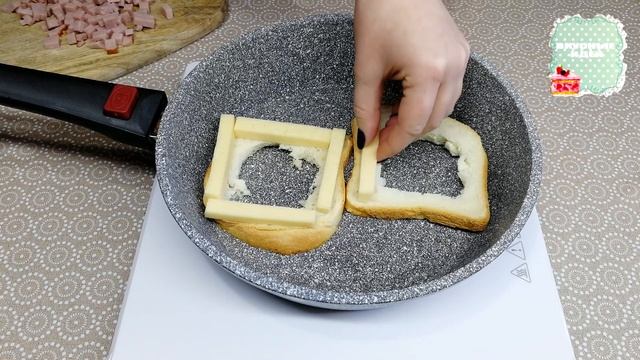 горячие БУТЕРБРОДЫ с сыром, яйцом и колбасой / мини пицца для завтрака или перекуса ☕