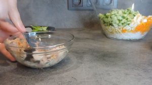 Рыбный САЛАТ  из консервированной ГОРБУШИ