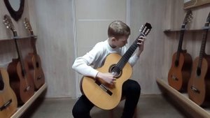 Денис  Шацких 14 лет. Э. Пухоль.  Этюд "Шмель".