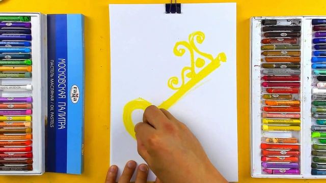 Как нарисовать ЗОЛОТОЙ КЛЮЧИК рисуем из Буратино