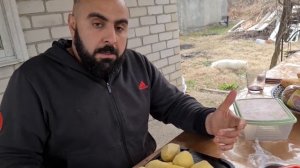 Шурпа из баранины в казане на костре