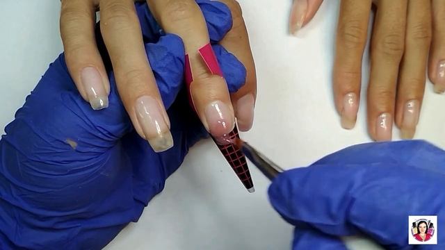 Коррекция наращенных ногтей / Коррекция гелем / Легкий осенний дизайн / Виктория Нейлс