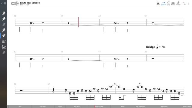 The Raconteurs - Salute Your Solution (BASS TAB PLAY ALONG)