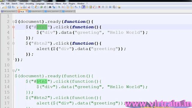 Data method In jQuery English-77-vlr training